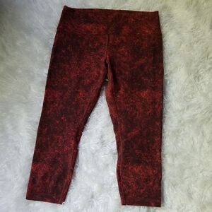 Lululemon Athletica Red Marbled Leggings